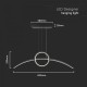 Suspensie LED Designer 30W 890mm corp negru lumina neutra IP20