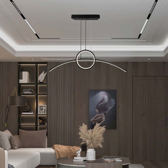Suspensie LED Designer 30W 890mm corp negru lumina neutra IP20