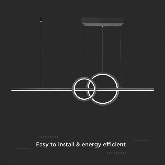 Suspensie LED Designer 15W 915mm corp negru lumina neutra IP20