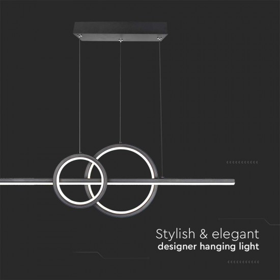 Suspensie LED Designer 15W 915mm corp negru lumina neutra IP20