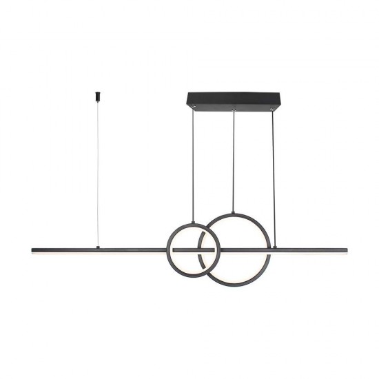 Suspensie LED Designer 15W 915mm corp negru lumina neutra IP20