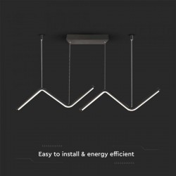 Suspensie LED Designer 12W 1000mm corp negru lumina neutra IP20