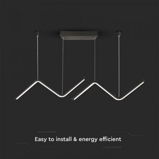 Suspensie LED Designer 12W 1000mm corp negru lumina neutra IP20