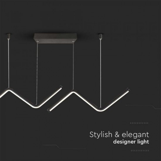 Suspensie LED Designer 12W 1000mm corp negru lumina neutra IP20