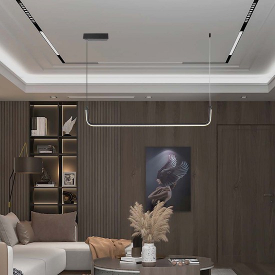 Suspensie LED Designer 12W 905mm corp negru lumina neutra IP20