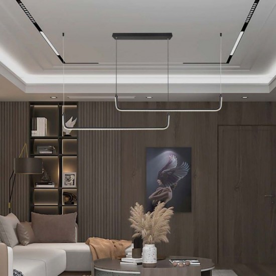 Suspensie LED Designer 24W 1525mm corp negru lumina neutra IP20