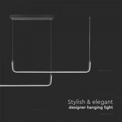 Suspensie LED Designer 24W 1525mm corp negru lumina neutra IP20