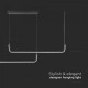 Suspensie LED Designer 24W 1525mm corp negru lumina neutra IP20