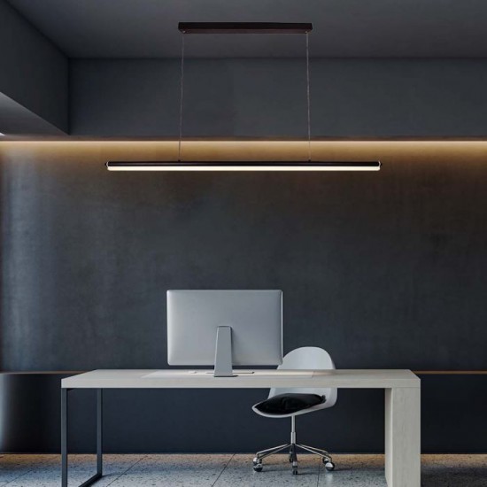 Suspensie LED Designer 23W 1200mm lumina naturala si finisaj negru IP20