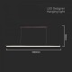 Suspensie LED Designer 23W 1200mm lumina naturala si finisaj negru IP20