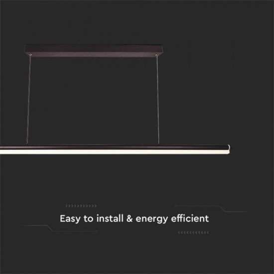 Suspensie LED Designer 23W 1200mm lumina naturala si finisaj negru IP20