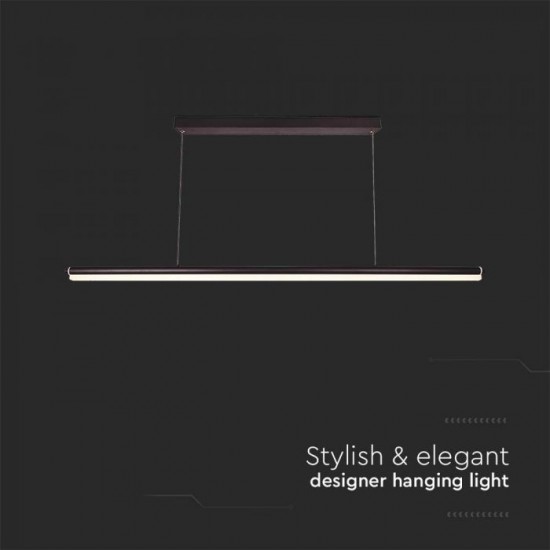Suspensie LED Designer 23W 1200mm lumina naturala si finisaj negru IP20