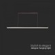 Suspensie LED Designer 23W 1200mm lumina naturala si finisaj negru IP20