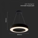 Suspensie LED Designer 50W dimabila 600mm corp negru lumina neutra IP20