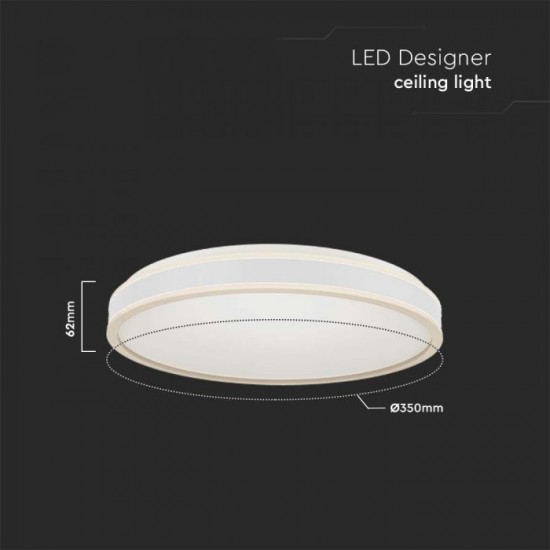 Plafoniera LED Designer 18W rotunda 350mm corp alb lumina neutra IP20