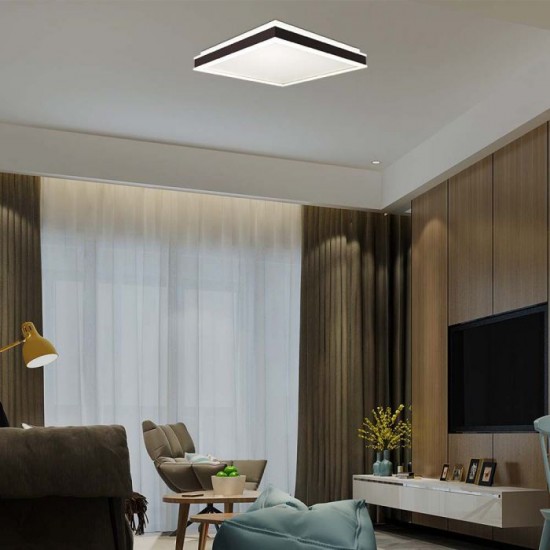 Plafoniera LED Designer 18W patrata 350mm corp alb negru lumina neutra IP20