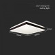 Plafoniera LED Designer 18W patrata 350mm corp alb negru lumina neutra IP20