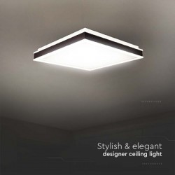 Plafoniera LED Designer 18W patrata 350mm corp alb negru lumina neutra IP20
