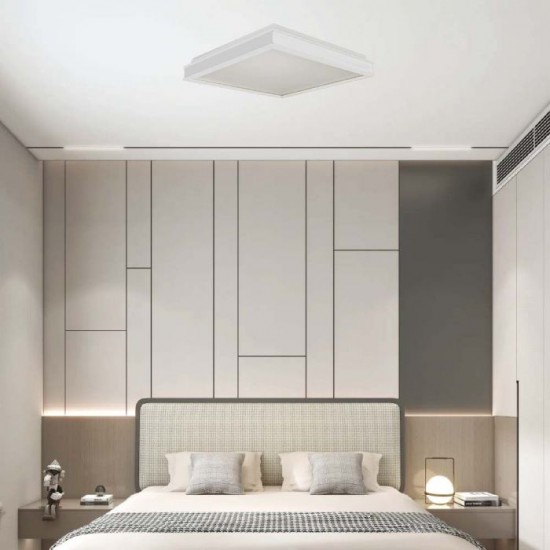 Plafoniera LED Designer 18W patrata 350mm corp alb lumina neutra IP20