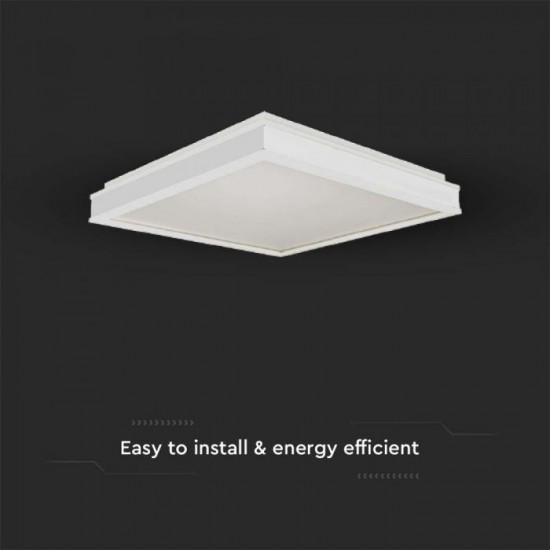 Plafoniera LED Designer 18W patrata 350mm corp alb lumina neutra IP20