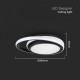 Plafoniera LED Designer 24W dubla rotunda finisaj alb negru lumina neutra IP20