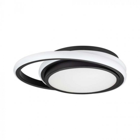 Plafoniera LED Designer 24W dubla rotunda finisaj alb negru lumina neutra IP20