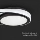Plafoniera LED Designer 24W dubla rotunda finisaj alb negru lumina neutra IP20