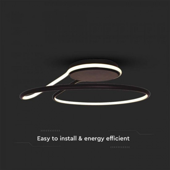 Plafoniera LED Designer 54W 530mm dimabila finisaj negru lumina neutra IP20
