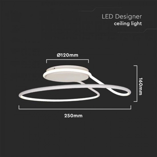 Plafoniera LED Designer 24W 250mm  finisaj alb lumina neutra IP20