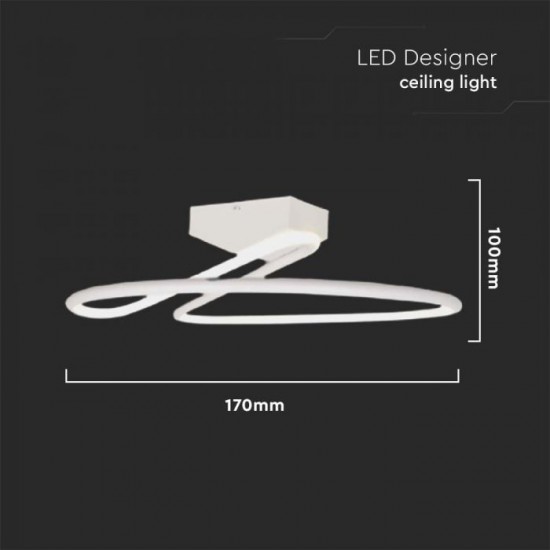 Plafoniera LED Designer 24W 310mm finisaj alb elegant lumina neutra IP20