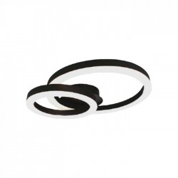 Plafoniera LED Designer 20W 450mm lumina calda si finisaj negru elegant IP20