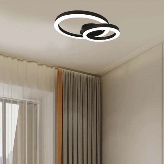 Plafoniera LED Designer 20W 450mm lumina calda si finisaj negru elegant IP20