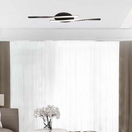 Plafoniera LED Designer 12W 945mm lumina calda si finisaj negru IP20