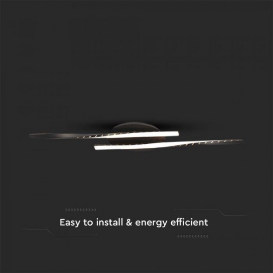 Plafoniera LED Designer 12W 945mm lumina calda si finisaj negru IP20