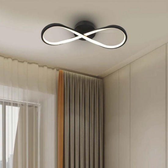 Plafoniera LED Designer Infinity 24W corp negru lumina calda IP20