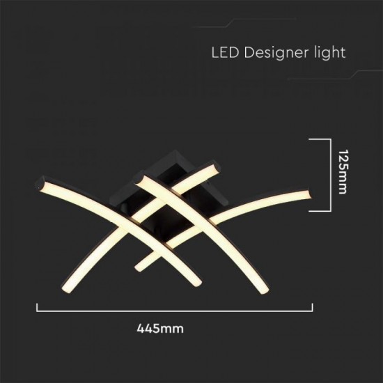 Plafoniera LED Designer 1.4L 24W corp negru lumina calda IP20