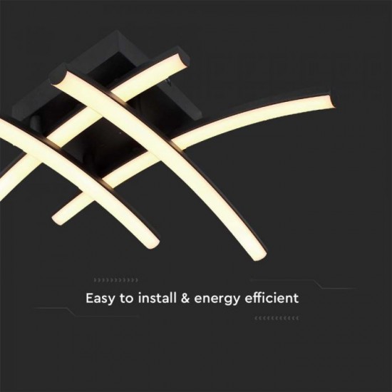 Plafoniera LED Designer 1.4L 24W corp negru lumina calda IP20