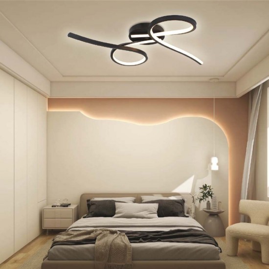 Plafoniera LED Designer Abstract 24W corp negru lumina calda IP20