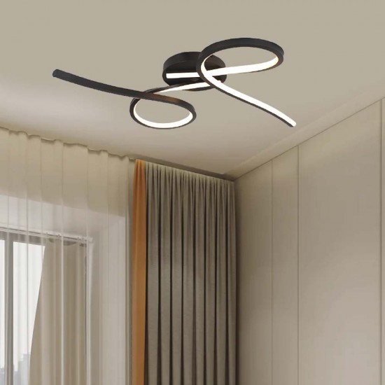 Plafoniera LED Designer Abstract 24W corp negru lumina calda IP20