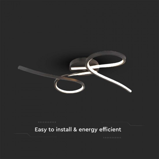 Plafoniera LED Designer Abstract 24W corp negru lumina calda IP20