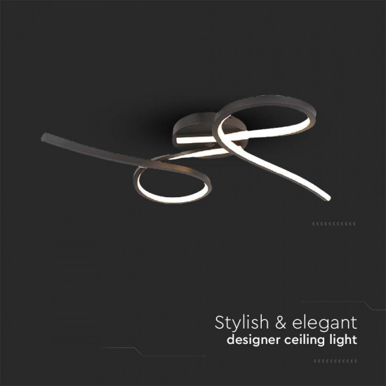 Plafoniera LED Designer Abstract 24W corp negru lumina calda IP20