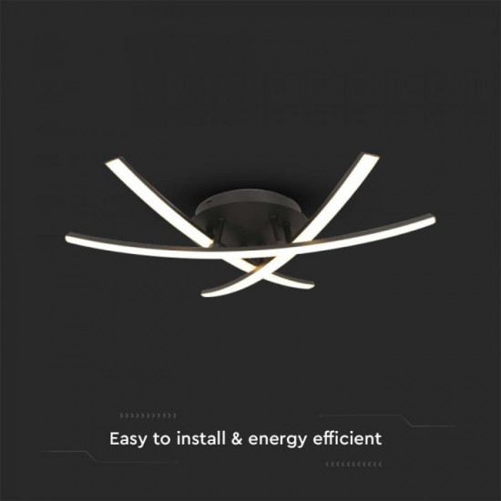 Plafoniera LED Designer 3L 20W corp negru lumina calda IP20