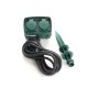 Prelungitor gradina 2 intrari cu tarus si temporizator mecanic cablu 3G IP44 verde