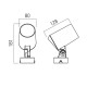 Proiector LED arhitectural XBEAM 9W corp aluminiu gri inchis orientabil unghi 5 grade IP66
