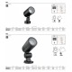 Proiector LED arhitectural XBEAM 24W corp aluminiu gri inchis orientabil unghi 5 grade IP66
