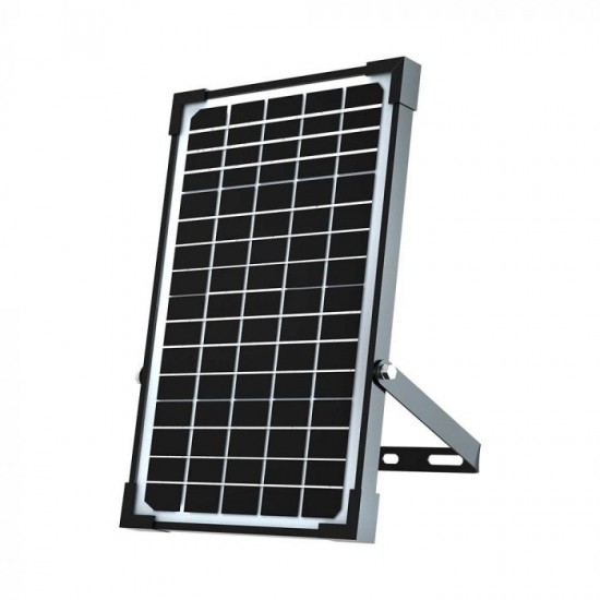 Proiector LED 30W corp negru cu senzor PIR si panou solar baterie LiFePO4 6.4V 6000mA inlocuibila si control inteligent cu telecomanda IP65