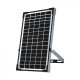 Proiector LED 30W corp negru cu senzor PIR si panou solar baterie LiFePO4 6.4V 6000mA inlocuibila si control inteligent cu telecomanda IP65