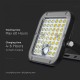 Proiector LED 10W corp negru cu senzor PIR si panou solar baterie LiFePO4 3.7V 3600mA inlocuibila si control inteligent cu telecomanda IP65