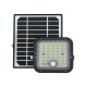 Proiector LED 10W corp negru cu senzor PIR si panou solar baterie LiFePO4 3.7V 3600mA inlocuibila si control inteligent cu telecomanda IP65
