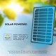 Proiector LED 10W corp negru cu senzor PIR si panou solar baterie LiFePO4 3.7V 3600mA inlocuibila si control inteligent cu telecomanda IP65